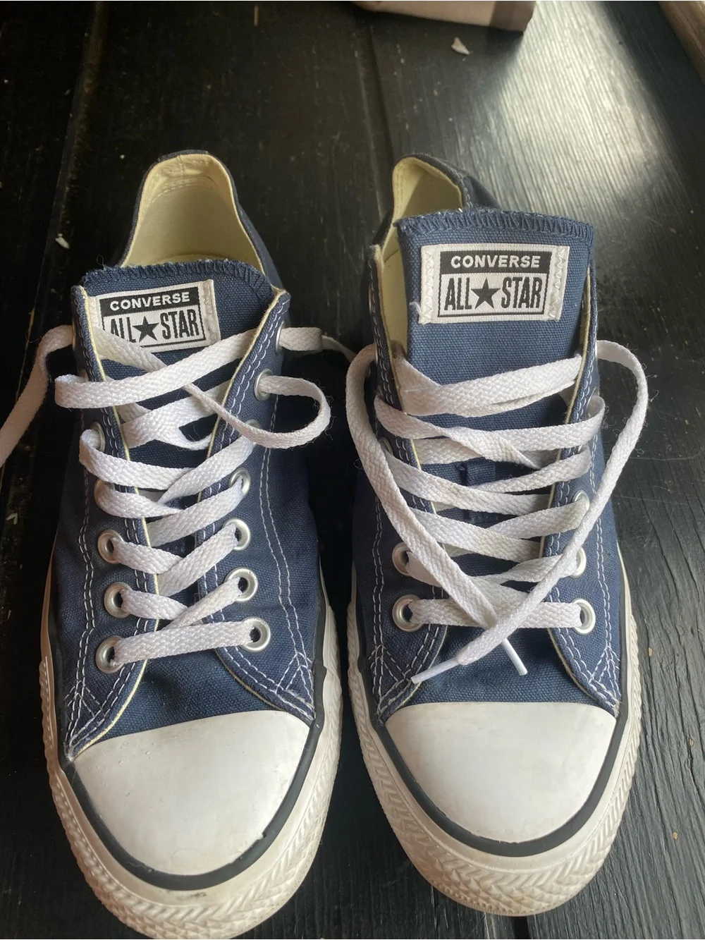 Converse Mens Navy and White Low Top Sneakers